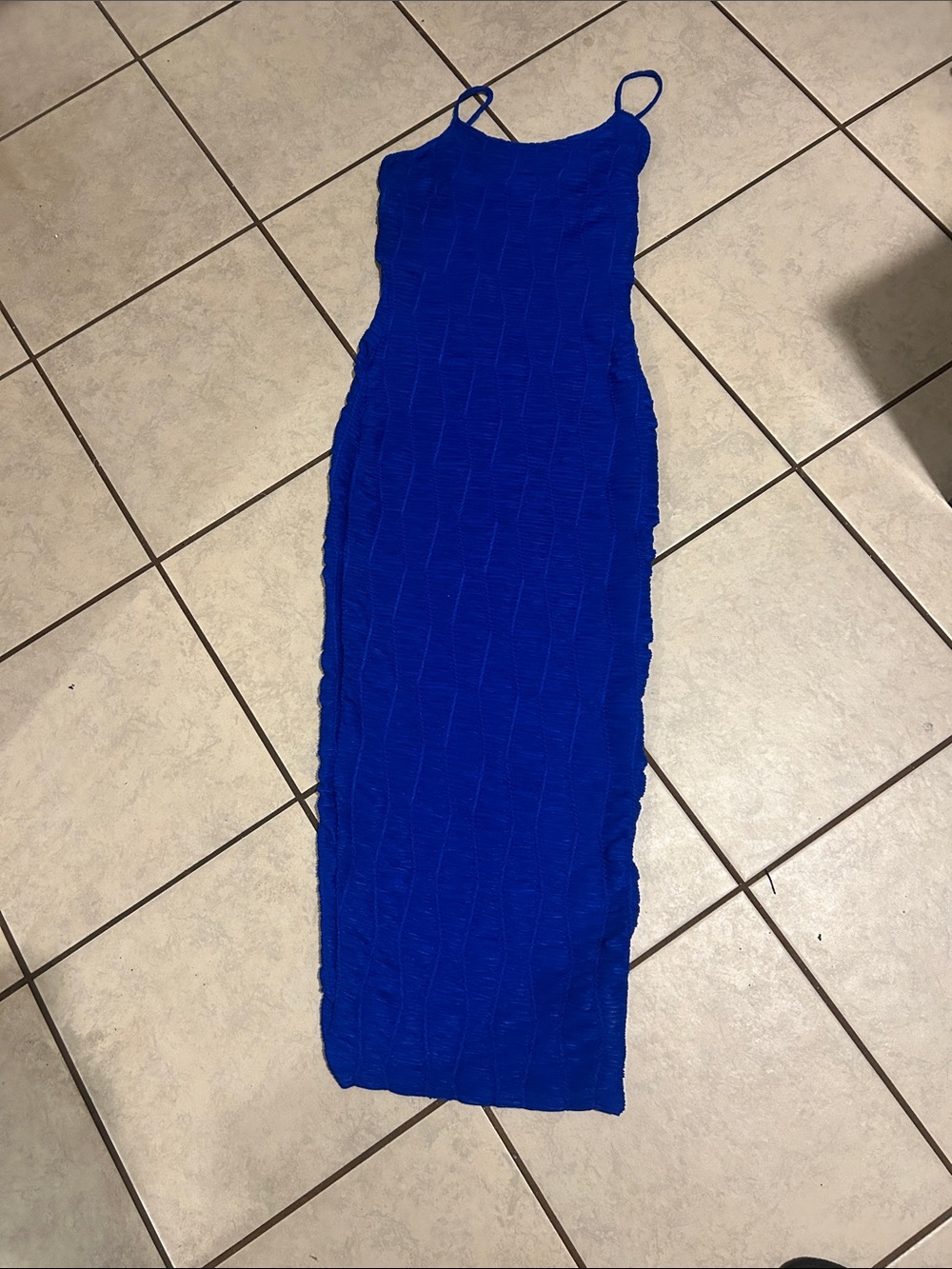 Fashion Nova Royal Blue Spaghetti Strap Maxi Dress